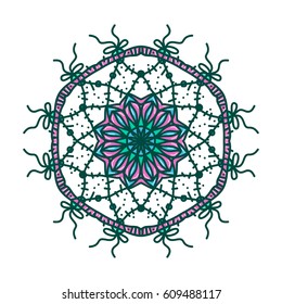 Flower Mandalas. Vintage decorative elements. Oriental pattern, vector illustration. Islam, Arabic, Indian turkish pakistan chinese ottoman motifs