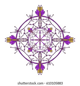 Flower Mandalas. Vintage decorative elements. Oriental pattern, vector illustration. Islam, Arabic, Indian turkish pakistan chinese ottoman motifs