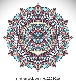 Flower Mandalas. Vintage decorative elements. Oriental pattern, vector illustration. Islam, Arabic, Indian, turkish, pakistan, chinese, ottoman motifs