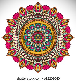 Flower Mandalas. Vintage decorative elements. Oriental pattern, vector illustration. Islam, Arabic, Indian, turkish, pakistan, chinese, ottoman motifs