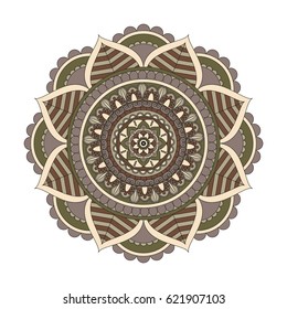 Flower Mandalas. Vintage decorative elements. Oriental pattern, vector illustration. Islam, Arabic, Indian, turkish, pakistan, chinese, ottoman motifs