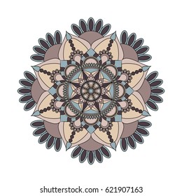 Flower Mandalas. Vintage decorative elements. Oriental pattern, vector illustration. Islam, Arabic, Indian, turkish, pakistan, chinese, ottoman motifs