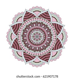 Flower Mandalas. Vintage decorative elements. Oriental pattern, vector illustration. Islam, Arabic, Indian, turkish, pakistan, chinese, ottoman motifs