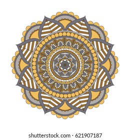 Flower Mandalas. Vintage decorative elements. Oriental pattern, vector illustration. Islam, Arabic, Indian, turkish, pakistan, chinese, ottoman motifs