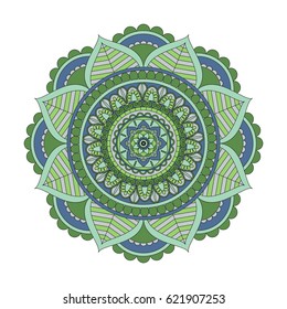 Flower Mandalas. Vintage decorative elements. Oriental pattern, vector illustration. Islam, Arabic, Indian, turkish, pakistan, chinese, ottoman motifs