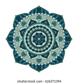 Flower Mandalas. Vintage decorative elements. Oriental pattern, vector illustration. Islam, Arabic, Indian, turkish, pakistan, chinese, ottoman motifs