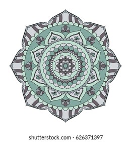 Flower Mandalas. Vintage decorative elements. Oriental pattern, vector illustration. Islam, Arabic, Indian, turkish, pakistan, chinese, ottoman motifs