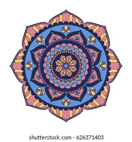 Flower Mandalas. Vintage decorative elements. Oriental pattern, vector illustration. Islam, Arabic, Indian, turkish, pakistan, chinese, ottoman motifs