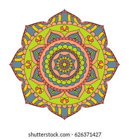 Flower Mandalas. Vintage decorative elements. Oriental pattern, vector illustration. Islam, Arabic, Indian, turkish, pakistan, chinese, ottoman motifs
