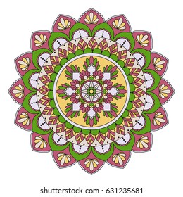 Flower Mandalas. Vintage decorative elements. Oriental pattern, vector illustration. Islam, Arabic, Indian, turkish, pakistan, chinese, ottoman motifs