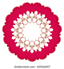 Flower Mandalas. Vintage decorative elements. Oriental pattern, vector illustration. Hand drawn background. Islam, Arabic, Indian ottoman motifs