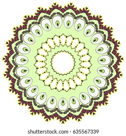 Flower Mandalas. Vintage decorative elements. Oriental pattern, vector illustration. Hand drawn background. Islam, Arabic, Indian ottoman motifs