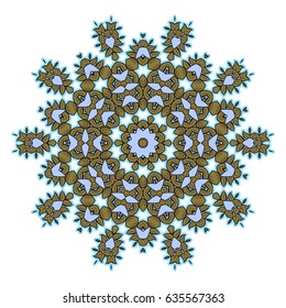 Flower Mandalas. Vintage decorative elements. Oriental pattern, vector illustration. Hand drawn background. Islam, Arabic, Indian ottoman motifs