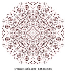 Flower Mandalas. Vintage decorative elements. Oriental pattern, vector illustration. Hand drawn background. Islam, Arabic, Indian ottoman motifs