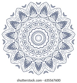 Flower Mandalas. Vintage decorative elements. Oriental pattern, vector illustration. Hand drawn background. Islam, Arabic, Indian ottoman motifs
