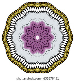 Flower Mandalas. Vintage decorative elements. Oriental pattern, vector illustration. Hand drawn background. Islam, Arabic, Indian ottoman motifs