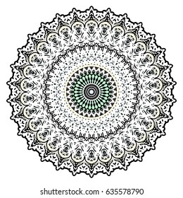 Flower Mandalas. Vintage decorative elements. Oriental pattern, vector illustration. Hand drawn background. Islam, Arabic, Indian ottoman motifs