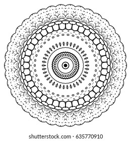 Flower Mandalas. Vintage decorative elements. Oriental pattern, vector illustration. Hand drawn background. Islam, Arabic, Indian ottoman motifs
