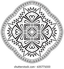 Flower Mandalas. Vintage decorative elements. Oriental pattern, vector illustration. Hand drawn background. Islam, Arabic, Indian ottoman motifs