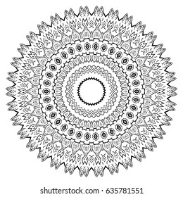 Flower Mandalas. Vintage decorative elements. Oriental pattern, vector illustration. Hand drawn background. Islam, Arabic, Indian ottoman motifs