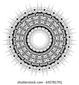 Flower Mandalas. Vintage decorative elements. Oriental pattern, vector illustration. Hand drawn background. Islam, Arabic, Indian ottoman motifs
