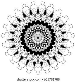 Flower Mandalas. Vintage decorative elements. Oriental pattern, vector illustration. Hand drawn background. Islam, Arabic, Indian ottoman motifs