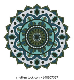Flower Mandalas. Vintage decorative elements. Oriental pattern, vector illustration. Islam, Arabic, Indian, turkish, pakistan, chinese, ottoman motifs