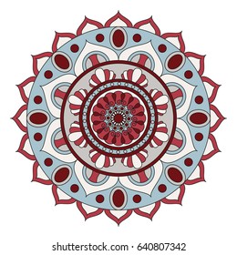 Flower Mandalas. Vintage decorative elements. Oriental pattern, vector illustration. Islam, Arabic, Indian, turkish, pakistan, chinese, ottoman motifs