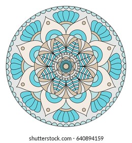 Flower Mandalas. Vintage decorative elements. Oriental pattern, vector illustration. Islam, Arabic, Indian, turkish, pakistan, chinese, ottoman motifs