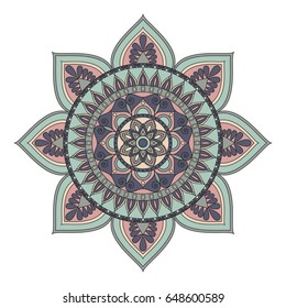 Flower Mandalas. Vintage decorative elements. Oriental pattern, vector illustration. Islam, Arabic, Indian, turkish, pakistan, chinese, ottoman motifs