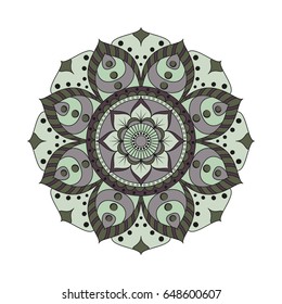 Flower Mandalas. Vintage decorative elements. Oriental pattern, vector illustration. Islam, Arabic, Indian, turkish, pakistan, chinese, ottoman motifs