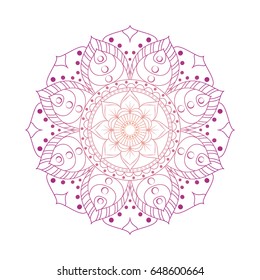 Flower Mandalas. Vintage decorative elements. Oriental pattern, vector illustration. Islam, Arabic, Indian, turkish, pakistan, chinese, ottoman motifs