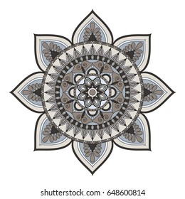 Flower Mandalas. Vintage decorative elements. Oriental pattern, vector illustration. Islam, Arabic, Indian, turkish, pakistan, chinese, ottoman motifs