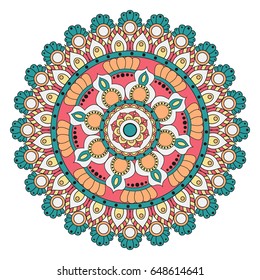Flower Mandalas. Vintage decorative elements. Oriental pattern, vector illustration. Islam, Arabic, Indian, turkish, pakistan, chinese, ottoman motifs