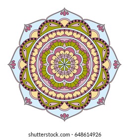 Flower Mandalas. Vintage decorative elements. Oriental pattern, vector illustration. Islam, Arabic, Indian, turkish, pakistan, chinese, ottoman motifs