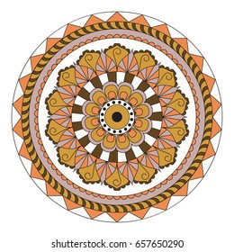 Flower Mandalas. Vintage decorative elements. Oriental pattern, vector illustration. Islam, Arabic, Indian, turkish, pakistan, chinese, ottoman motifs
