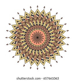 Flower Mandalas. Vintage decorative elements. Oriental pattern, vector illustration. Islam, Arabic, Indian, turkish, pakistan, chinese, ottoman motifs