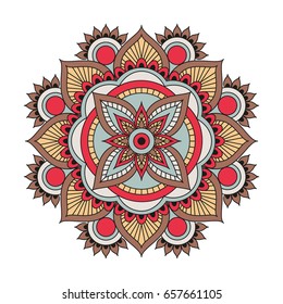 Flower Mandalas. Vintage decorative elements. Oriental pattern, vector illustration. Islam, Arabic, Indian, turkish, pakistan, chinese, ottoman motifs