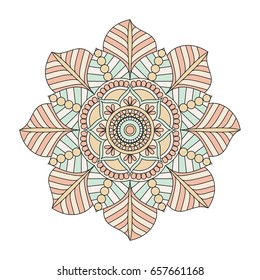 Flower Mandalas. Vintage decorative elements. Oriental pattern, vector illustration. Islam, Arabic, Indian, turkish, pakistan, chinese, ottoman motifs