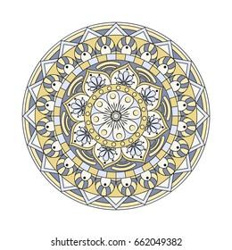 Flower Mandalas. Vintage decorative elements. Oriental pattern, vector illustration. Islam, Arabic, Indian, turkish, pakistan, chinese, ottoman motifs