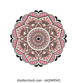 Flower Mandalas. Vintage decorative elements. Oriental pattern, vector illustration. Islam, Arabic, Indian, turkish, pakistan, chinese, ottoman motifs