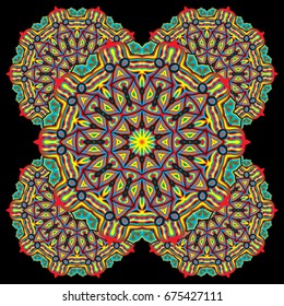 Flower Mandalas. Vintage decorative elements. Oriental pattern, vector illustration. Islam, Arabic, Indian, turkish, pakistan, chinese, ottoman motifs