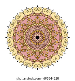 Flower Mandalas. Vintage decorative elements. Oriental pattern, vector illustration. Islam, Arabic, Indian, turkish, pakistan, chinese, ottoman motifs