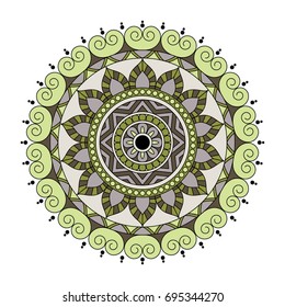 Flower Mandalas. Vintage decorative elements. Oriental pattern, vector illustration. Islam, Arabic, Indian, turkish, pakistan, chinese, ottoman motifs