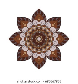 Flower Mandalas. Vintage decorative elements. Oriental pattern, vector illustration. Islam, Arabic, Indian, turkish, pakistan, chinese, ottoman motifs
