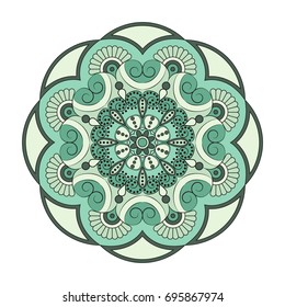 Flower Mandalas. Vintage decorative elements. Oriental pattern, vector illustration. Islam, Arabic, Indian, turkish, pakistan, chinese, ottoman motifs
