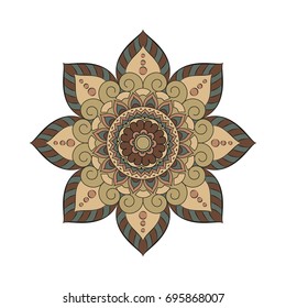 Flower Mandalas. Vintage decorative elements. Oriental pattern, vector illustration. Islam, Arabic, Indian, turkish, pakistan, chinese, ottoman motifs