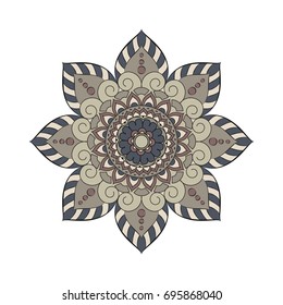 Flower Mandalas. Vintage decorative elements. Oriental pattern, vector illustration. Islam, Arabic, Indian, turkish, pakistan, chinese, ottoman motifs
