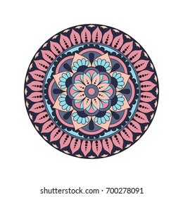 Flower Mandalas. Vintage decorative elements. Oriental pattern, vector illustration. Islam, Arabic, Indian, turkish, pakistan, chinese, ottoman motifs