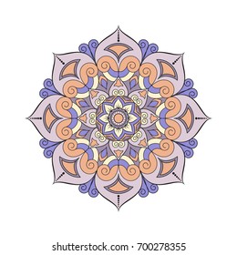 Flower Mandalas. Vintage decorative elements. Oriental pattern, vector illustration. Islam, Arabic, Indian, turkish, pakistan, chinese, ottoman motifs